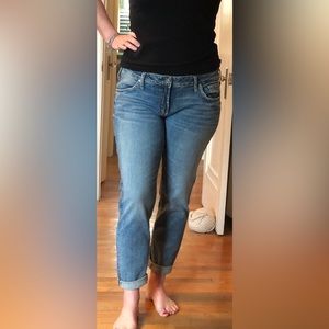Silver boyfriend crop Jean